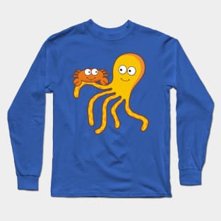 Crab with Octopus Long Sleeve T-Shirt